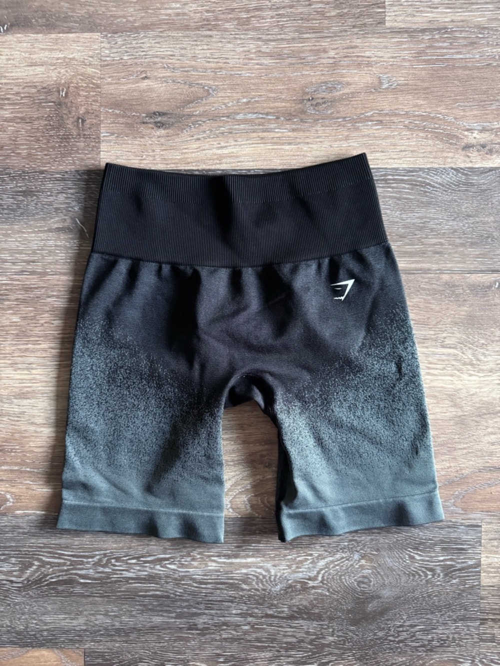 Gymshark Black to Gray Ombre High-Waist Biker Shorts